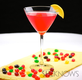 Sparkling Jelly Bean Martini