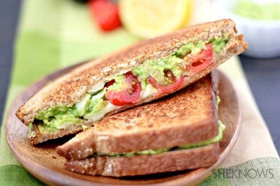 Avocado, white cheddar & tomato grilled cheese