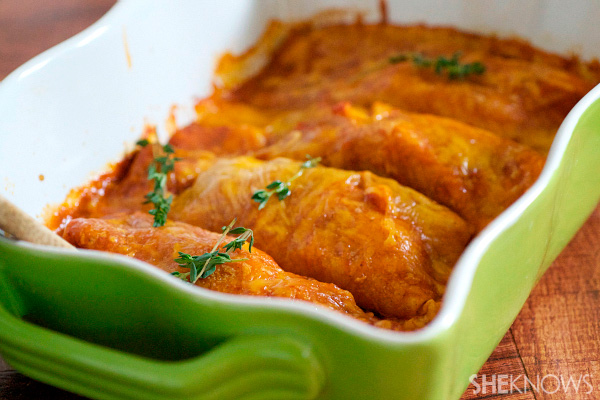 Chicken & bacon enchiladas