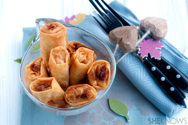 Fried meat spring rolls