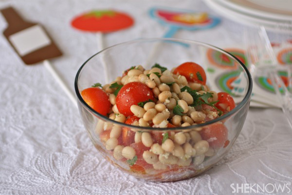white bean and tomato salad