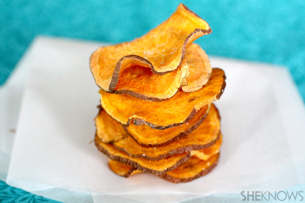 Salt and vinegar sweet potato chips