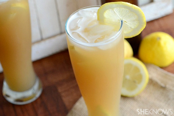 Lemon, pear & beer sangria