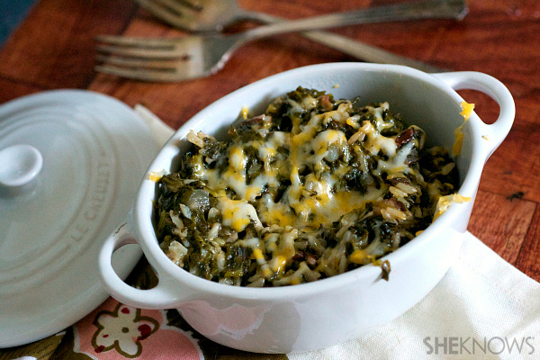 Cheesy wild rice casserole