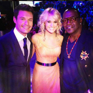 Ryan Seacrest, Carrie Underwood, and Randy Jackson on Instagram