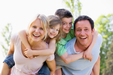 Couple with kids