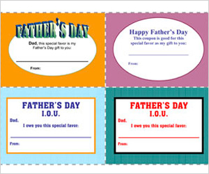 Father's Day IOUs