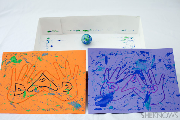 Golf ball paint craft - Father's Day crafts