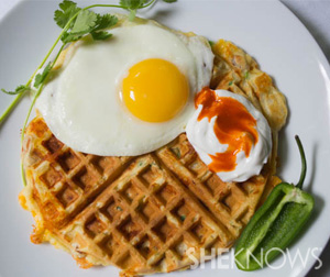Bacon Cheddar Jalapeño Waffles