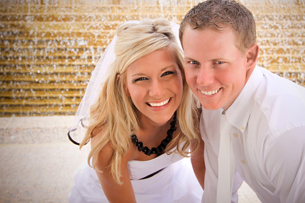 Happy Couple on wedding day