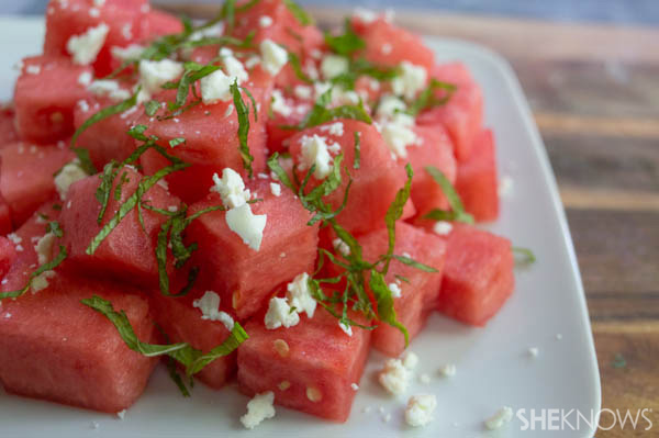Watermelon Feta and Mint Salad Recipe | SheKnows