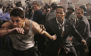 Jamie Foxx and Chaning Tatum in White House Down
