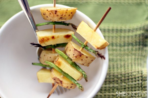 Potato Asparagus Kabob
