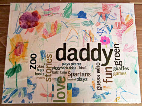 father's day canvas painting