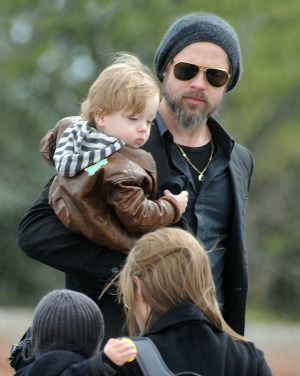 Brad Pitt with kids
