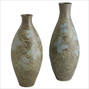 Butterfly floor vases