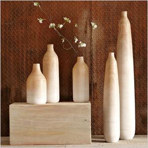 wooden ombré vases