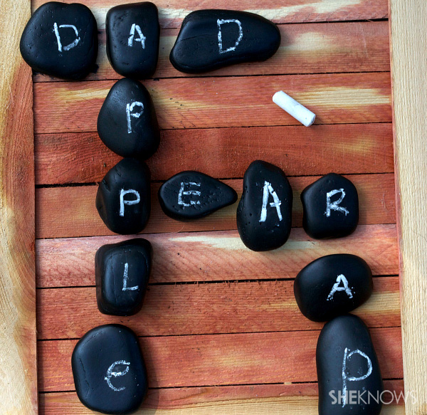 How to make a chalkboard rock game kit