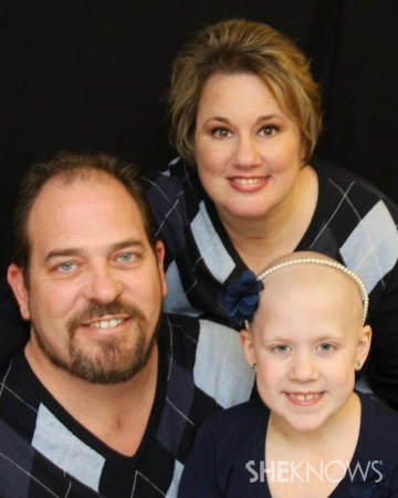 Cancer survivor Nicole and her parents