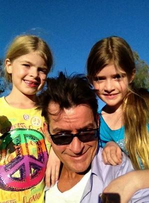 Charlie Sheen and daughters