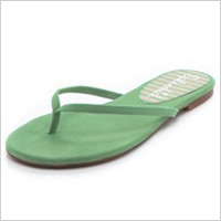 Suede flip flops