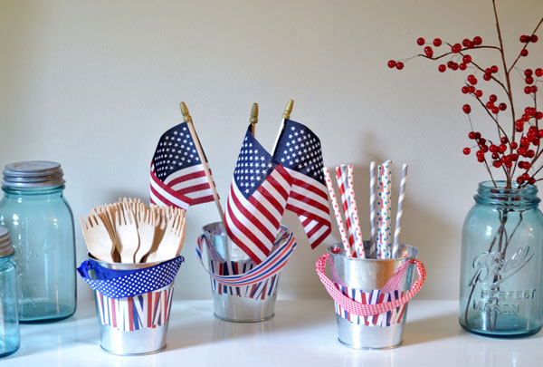 embellished tin pails
