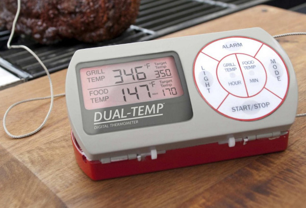 Dual temp heat and alarm thermometer