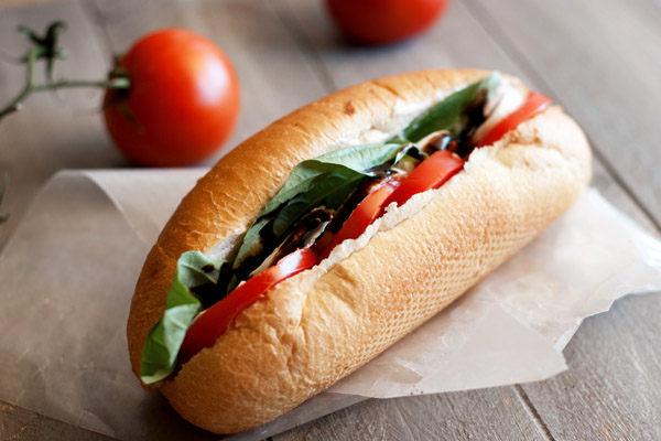 Easy summer tomato hoagie with fresh mozzarella recipe