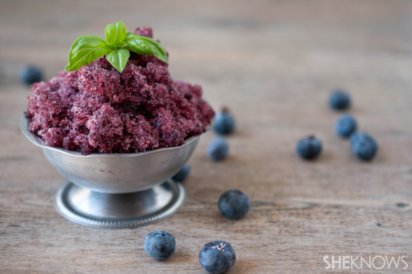 Blueberry Basil Granita