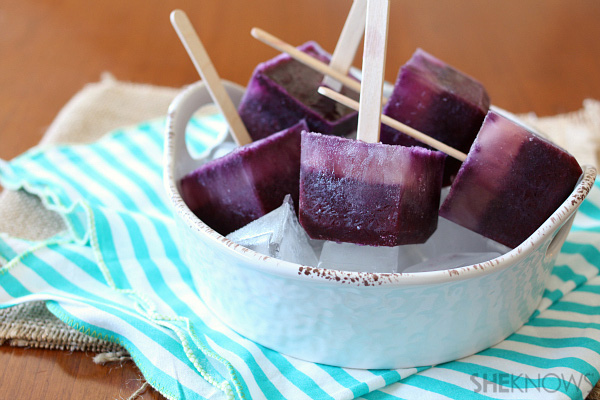 Boozy fresh fruit puree pops