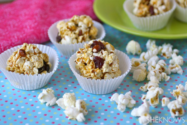 Cherry-almond popcorn balls