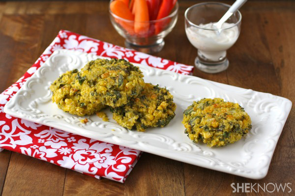 Quinoa, kale and corn patties