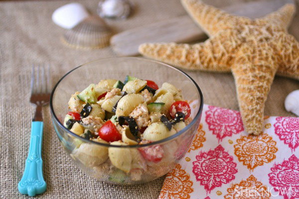 Surfside salmon pasta salad