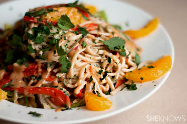 Chilled peanut udon noodles recipe