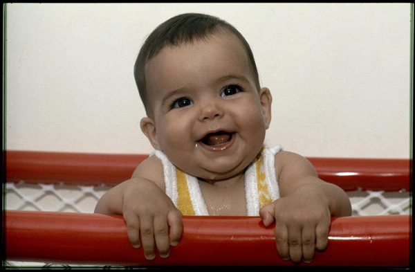 Rebecca as a baby