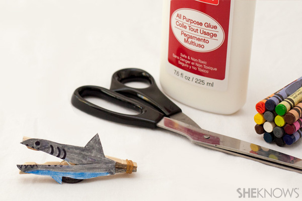 Clothespin shark craft