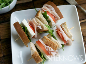 Turkwy sandwich kebobs