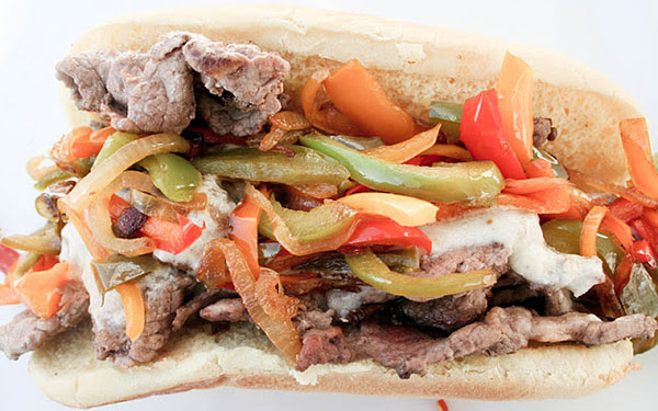 Sweet Basil Philly cheesesteak