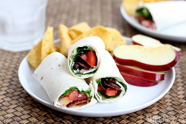 Bacon, Lettuce, and Tomato Wraps