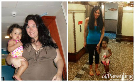 Charlene before and after with Audrey