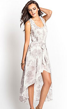 Grommet Floral Maxi Dress