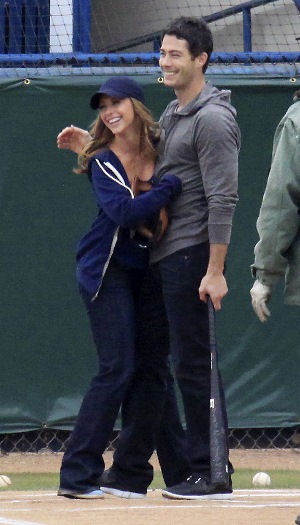 Pregnant Jennifer Love Hewitt and Brian Hallisay