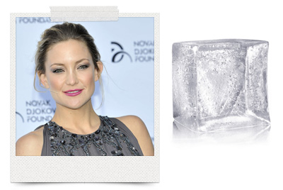 Kate Hudson gives herself ice water facials