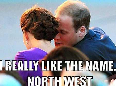 Will and Kate Royal Baby North West Meme