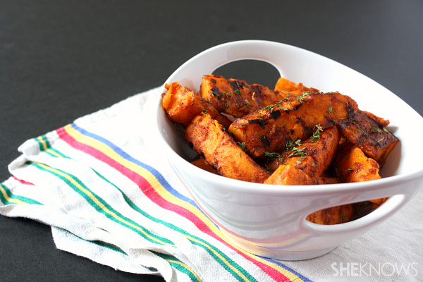 Grilled sweet potato salad