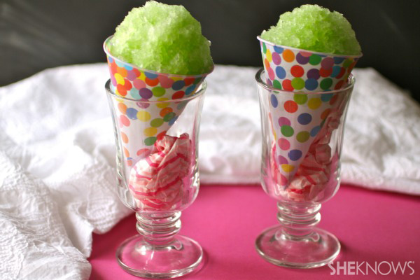 Lemon-lime beer snow cones