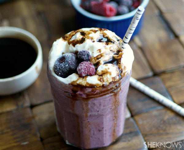 Mixed berry & balsamic milkshake
