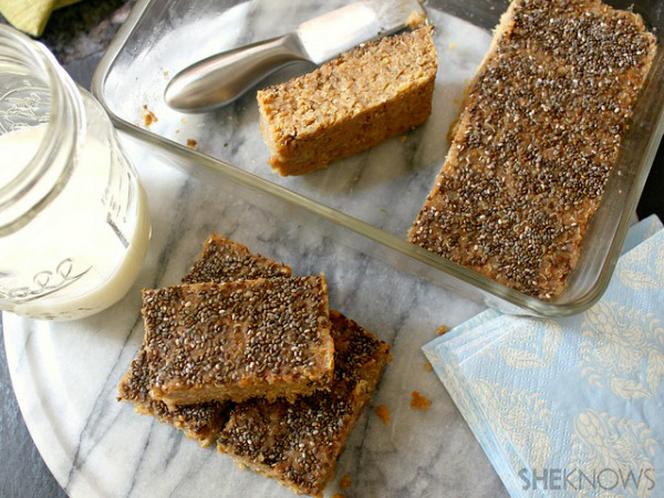 Quinoa peanut butter banana bar recipe