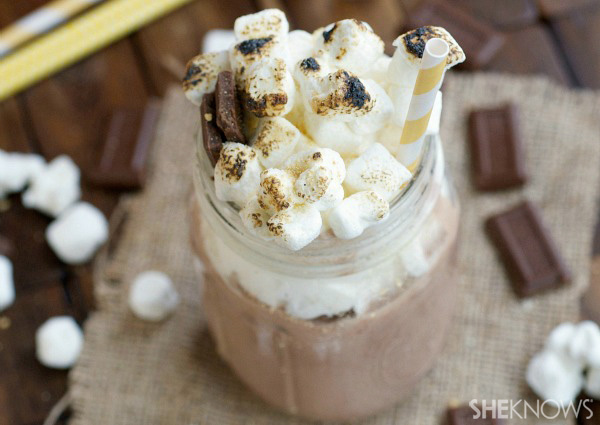 Boozy s'more milkshake
