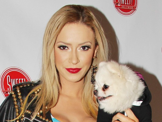 Kaya Jones with dog
